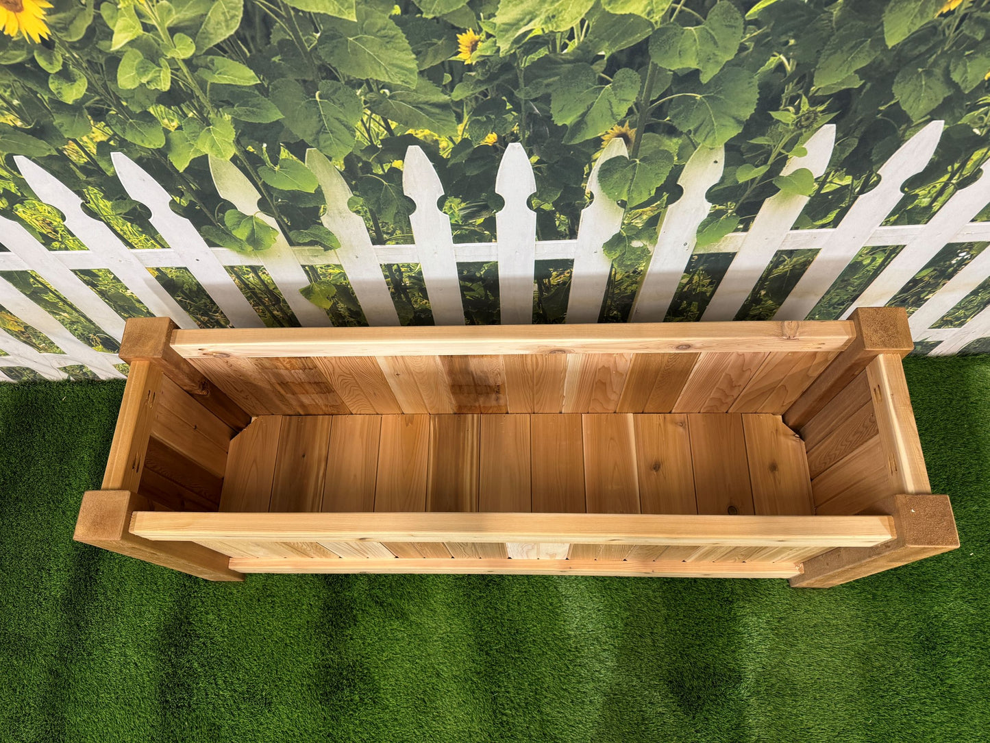 Raised Garden Bed Cedar Planter - 60"L x 18"W x 24"H
