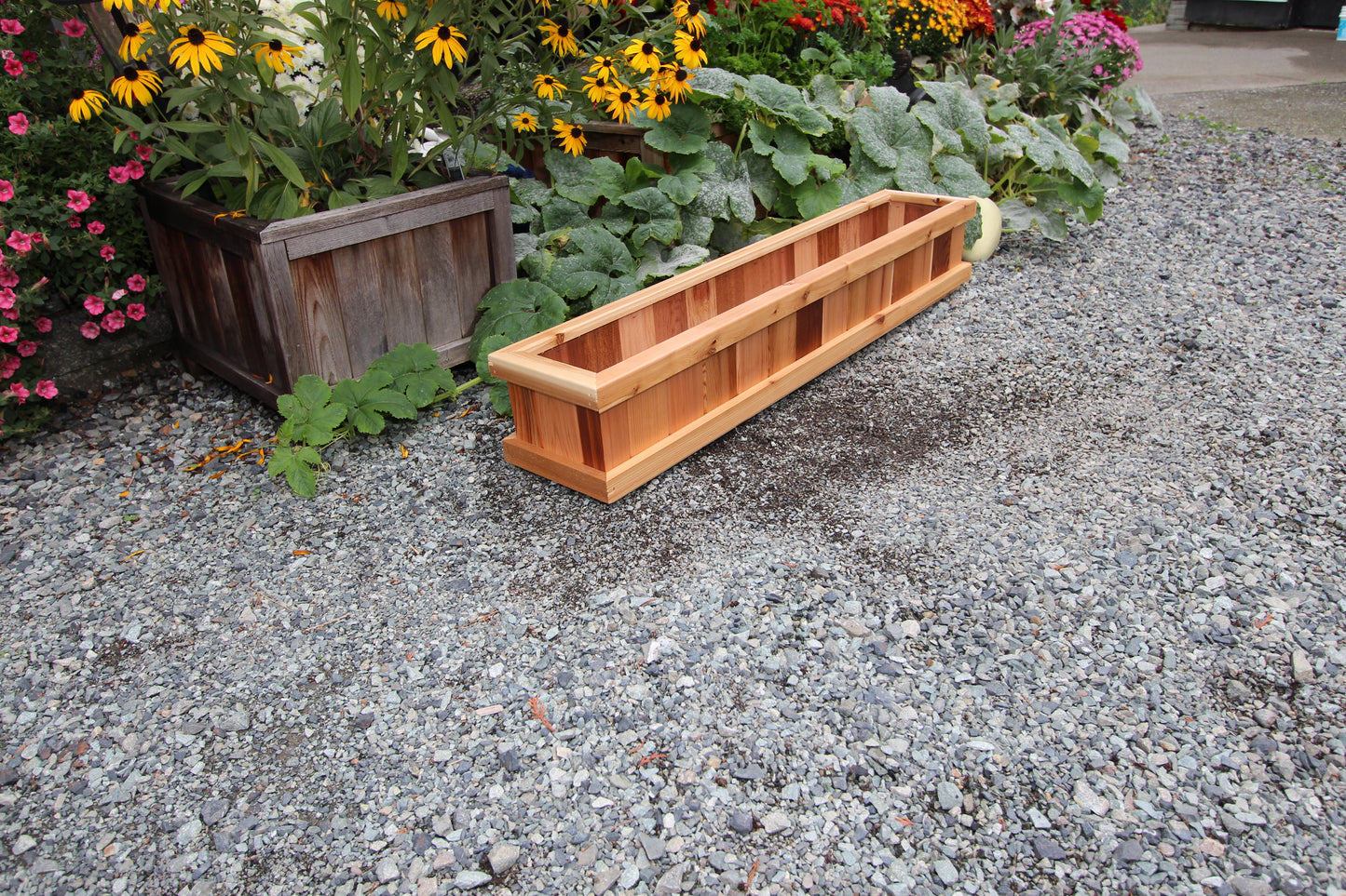 948 - 48β³L x 9β³W x 8β³H β Red Cedar Flower Planter