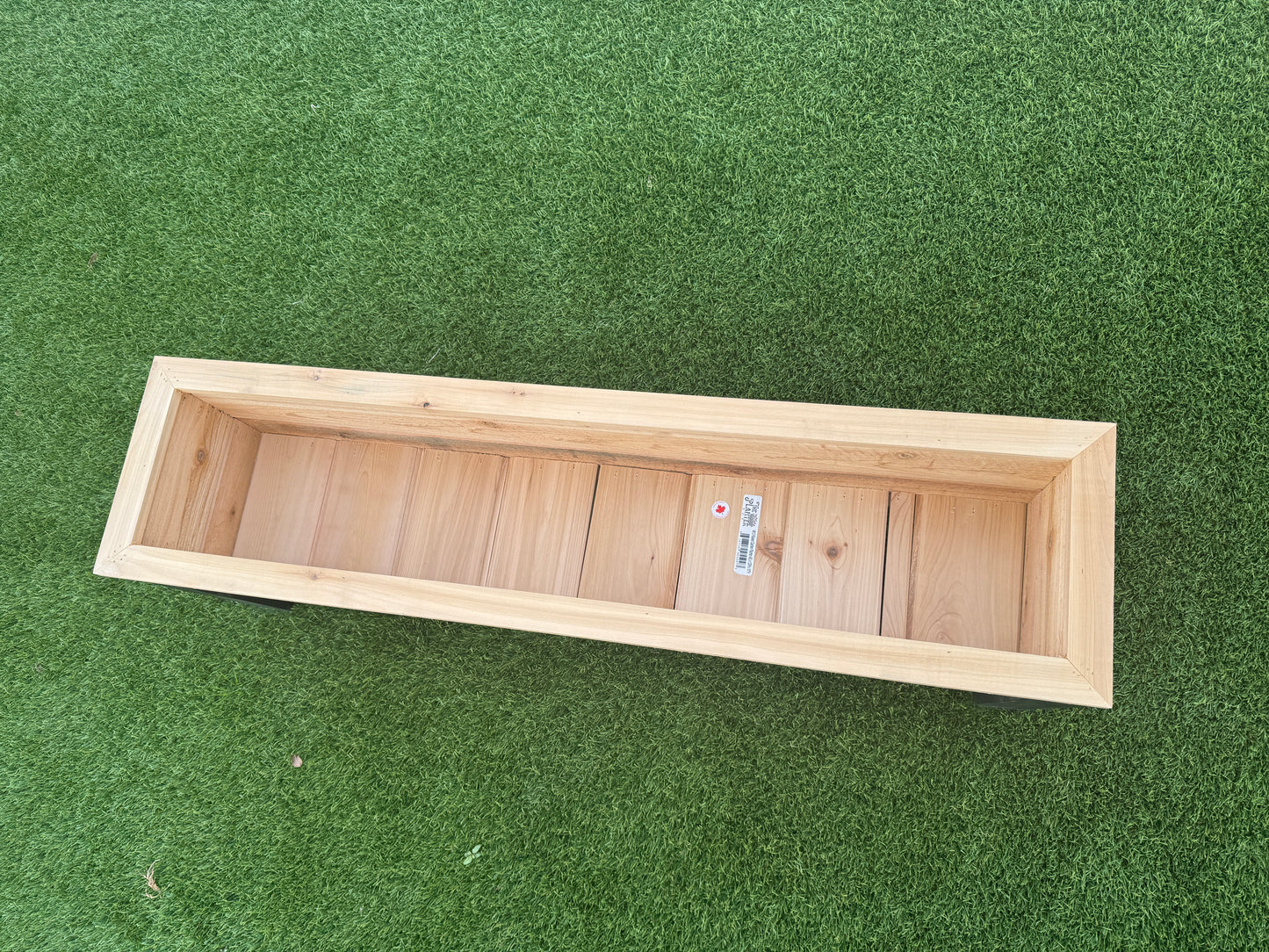 1248Blk - 48"L x 12"W x 15"H Red Cedar Flower Planter with Black Cedar Legs