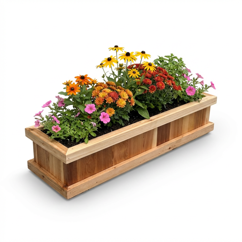 936 - 36″L x 9″W x 8″H – Red Cedar Flower Planter