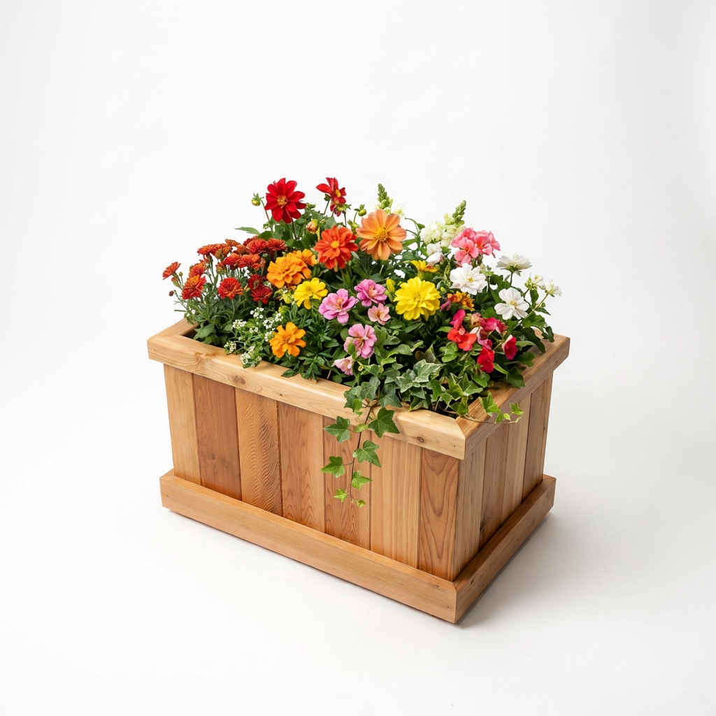 1624 - 24"L x 16"W x 16"H Western Red Cedar Raised Garden Planter