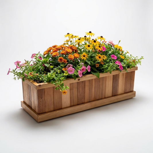 1648 - 48"L x 16"W x 16"H Western Red Cedar Raised Garden Planter