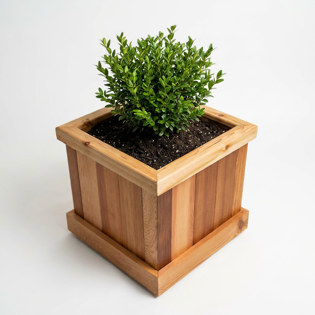 1616 - 16"L x 16"W x 16"H Western Red Cedar Raised Garden Planter