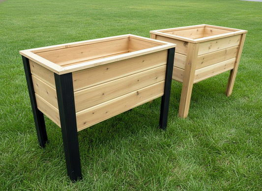 2048Blk - 48"L x 20"W x 30"H Back To Black - our newest all cedar Planter