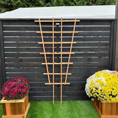 diy wood fan trellis 72" FT6 Fan Trellis: Enhance Your Garden's Beauty – The Planter Guy